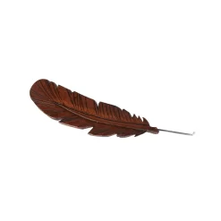 A Cowpokes Crown Leather Tooled Feather Hat Accessory -Western Cowboy Hat FEATHER LEATHER 4