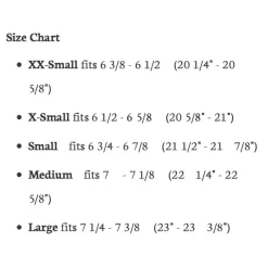 Resistol Ridesafe Felt Cowboy Hat -Western Cowboy Hat HFRIDE 02407 size 20chart