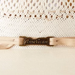 American Hats AHC JC4200 2 Cord Champagne Band 4 1/4in. Brim Open Crown Straw Cowboy Hat -Western Cowboy Hat JC4200S2CCHAMP42 3