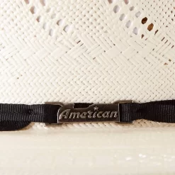 American Hats AHC JC4210 2 Cord Black Band 4 1/4in. Brim Open Crown Straw Cowboy Hat -Western Cowboy Hat JC4210S2CBLK42 3