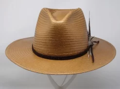 Stetson Juno Flat Brim Straw Fedora Hat -Western Cowboy Hat Juno1 25982.1654969839
