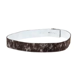 Austin Accent Inc. Brown Hair On Hide Hat Band With Oval Concho -Western Cowboy Hat LB CO BRN