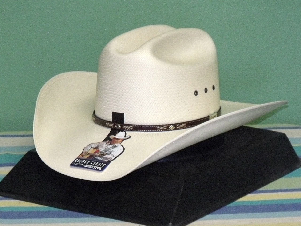 RESISTOL George Strait Lambert 10X Straw Cowboy Hat 2 RESISTOL George Strait Lambert 10X Straw Cowboy Hat - Image 2