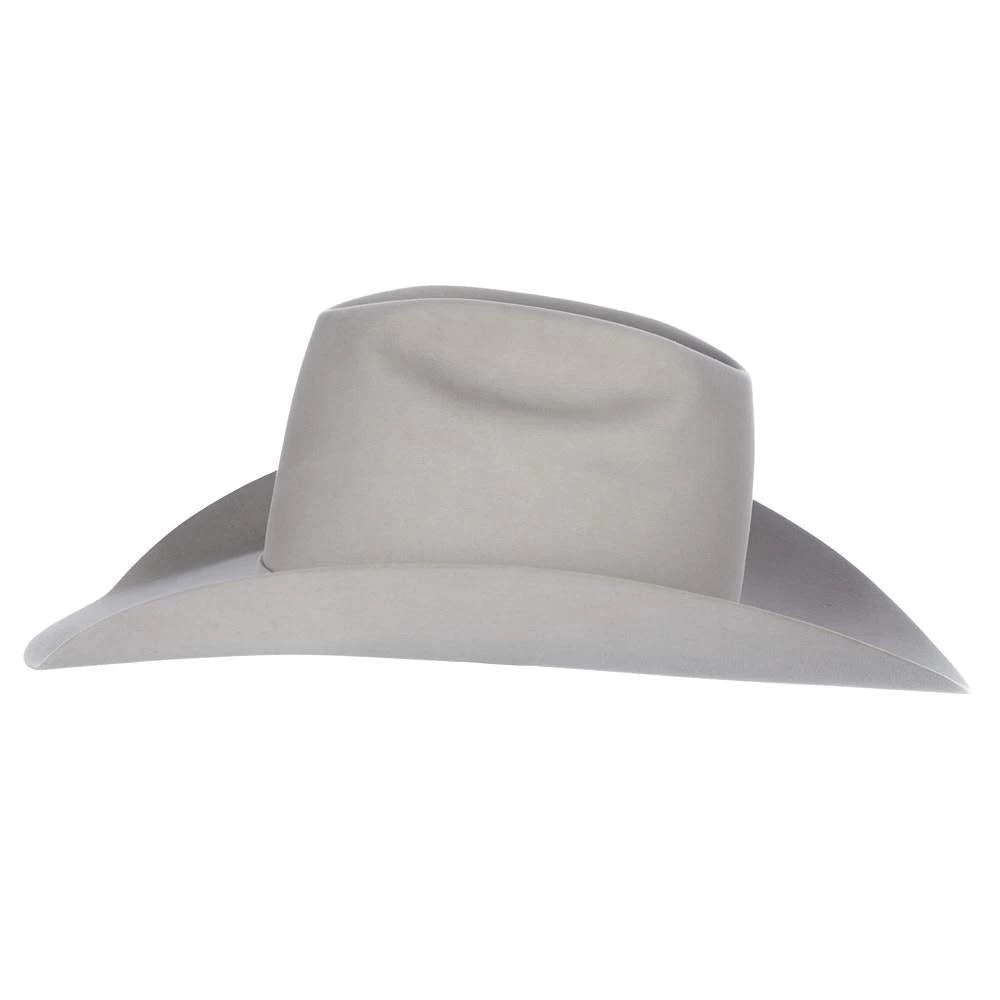 Resistol 40X Arena Silverbelly 4 1/4in. Brim Open Crown Felt Cowboy Hat 5 Resistol 40X Arena Silverbelly 4 1/4in. Brim Open Crown Felt Cowboy Hat - Image 5