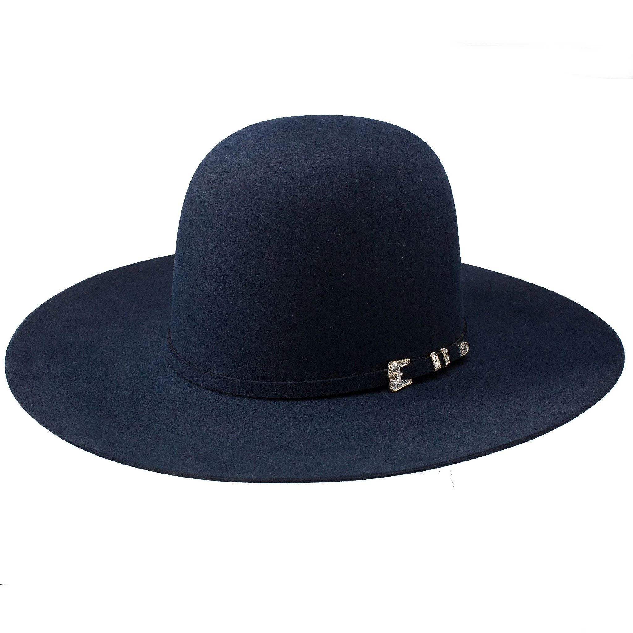 Resistol 30X Navy Grand 4 1/4in. Brim Open Crown Felt Hat 2 Resistol 30X Navy Grand 4 1/4in. Brim Open Crown Felt Hat - Image 2