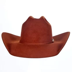Resistol 6X Rust Midnight 4 1/4in. Brim Open Crown Felt Hat 8 Resistol 6X Rust Midnight 4 1/4in. Brim Open Crown Felt Hat -Western Cowboy Hat RFMDNT 1642RU 4