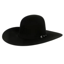 Rodeo King 5X Black Open Crown Felt Cowboy Hat -Western Cowboy Hat RK110 5