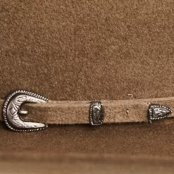 Rodeo King 7X Pecan 5in. Brim Open Crown Felt Cowboy Hat -Western Cowboy Hat RK316 21