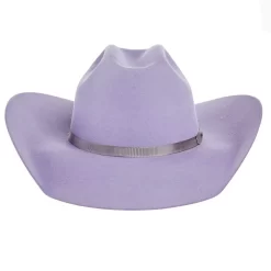 Rodeo King 7X Lilac Grey Ribbon Band 4in. Brim Felt Cowboy Hat -Western Cowboy Hat RK321 4