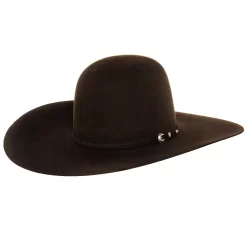 Rodeo King 7X Chocolate 5in. Brim Open Crown Self Band Felt Hat 5 Rodeo King 7X Chocolate 5in. Brim Open Crown Self Band Felt Hat -Western Cowboy Hat RK413 5