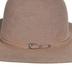 Rodeo King Natural 100X Self Band 4 1/2in. Brim Open Crown Felt Cowboy Hat -Western Cowboy Hat RK458 21