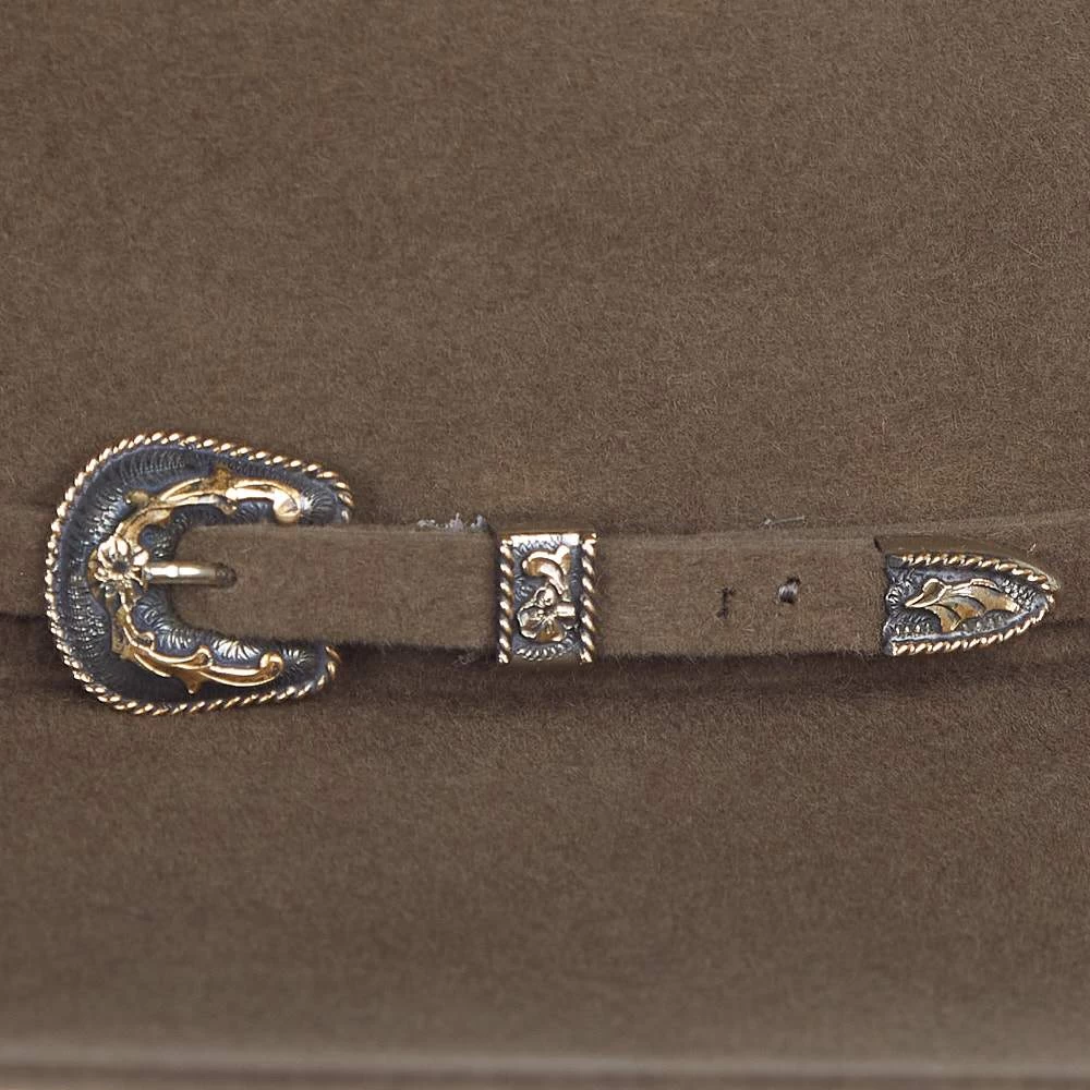 Rodeo King 30X Tan Belly Self Band 4 1/2in. Brim Open Crown Felt Cowboy Hat 3 Rodeo King 30X Tan Belly Self Band 4 1/2in. Brim Open Crown Felt Cowboy Hat - Image 3