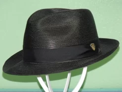 Dobbs Rosebud Florentine Milan Straw Feddora Hat -Western Cowboy Hat RosebudBl 37459.1461855604