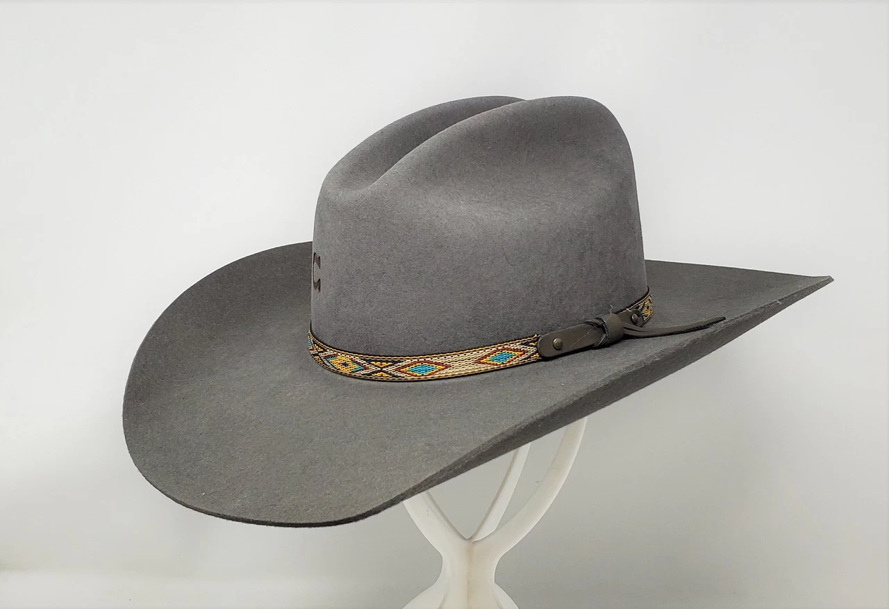 CHARLIE 1 HORSE Run Away Grey Shovel Brim Cowboy Hat