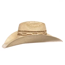 Youth Twister Ivory And Tan Bangora Straw Hat -Western Cowboy Hat T71320 3