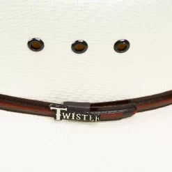 Twister 5X Natural 4in. Brim With Eyelets Straw Cowboy Hat -Western Cowboy Hat T71563 4