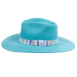 M&F Girls Pinch Front Turquoise Fashion Hat 3 1/2` Brim -Western Cowboy Hat T7890033 31