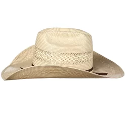 American Hats Tuf Cooper Collection 20 Star Ivory-Tan Fancy Weave 4-1/4in. Brim Straw Cowboy Hat -Western Cowboy Hat TC88102CCHOC42 2