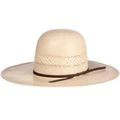 American Hats Tuf Cooper Collection 20 Star Ivory-Tan Fancy Weave 4-1/4in. Brim Straw Cowboy Hat -Western Cowboy Hat TC88102CCHOC42 4