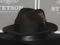 Stetson Temple Fur Felt Indiana Jones Fedora Hat -Western Cowboy Hat TempleMink 71741.1422885892