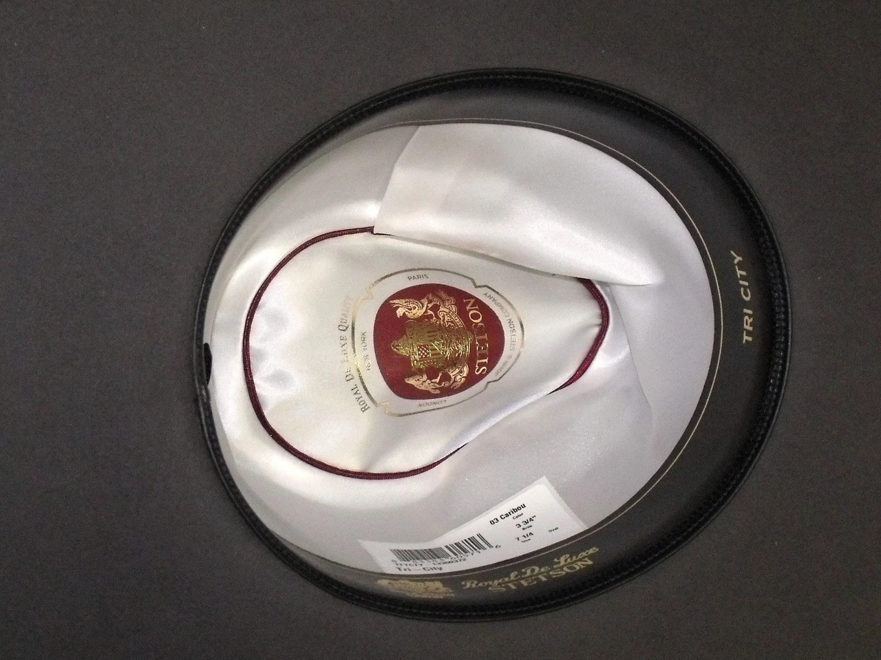 Stetson Tri-City Flat Brim Fur Fedora Hat 3 Stetson Tri-City Flat Brim Fur Fedora Hat - Image 3